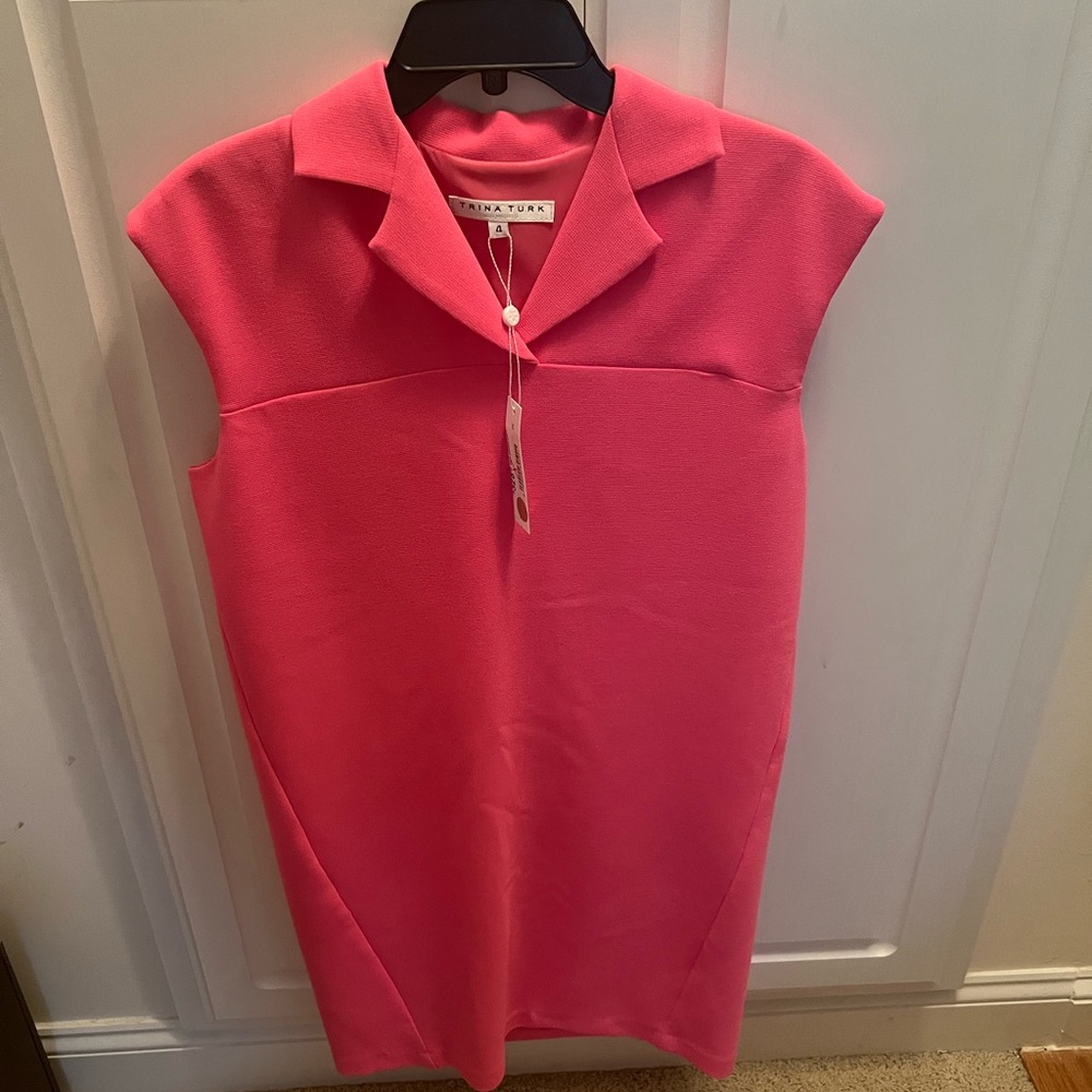 NWT Trina Turk Lavender Dress Papillon Pink 4 - Picture 3 of 6